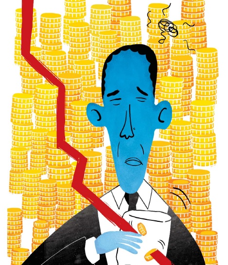 اوباما يشكو تراجع دخله السنوي