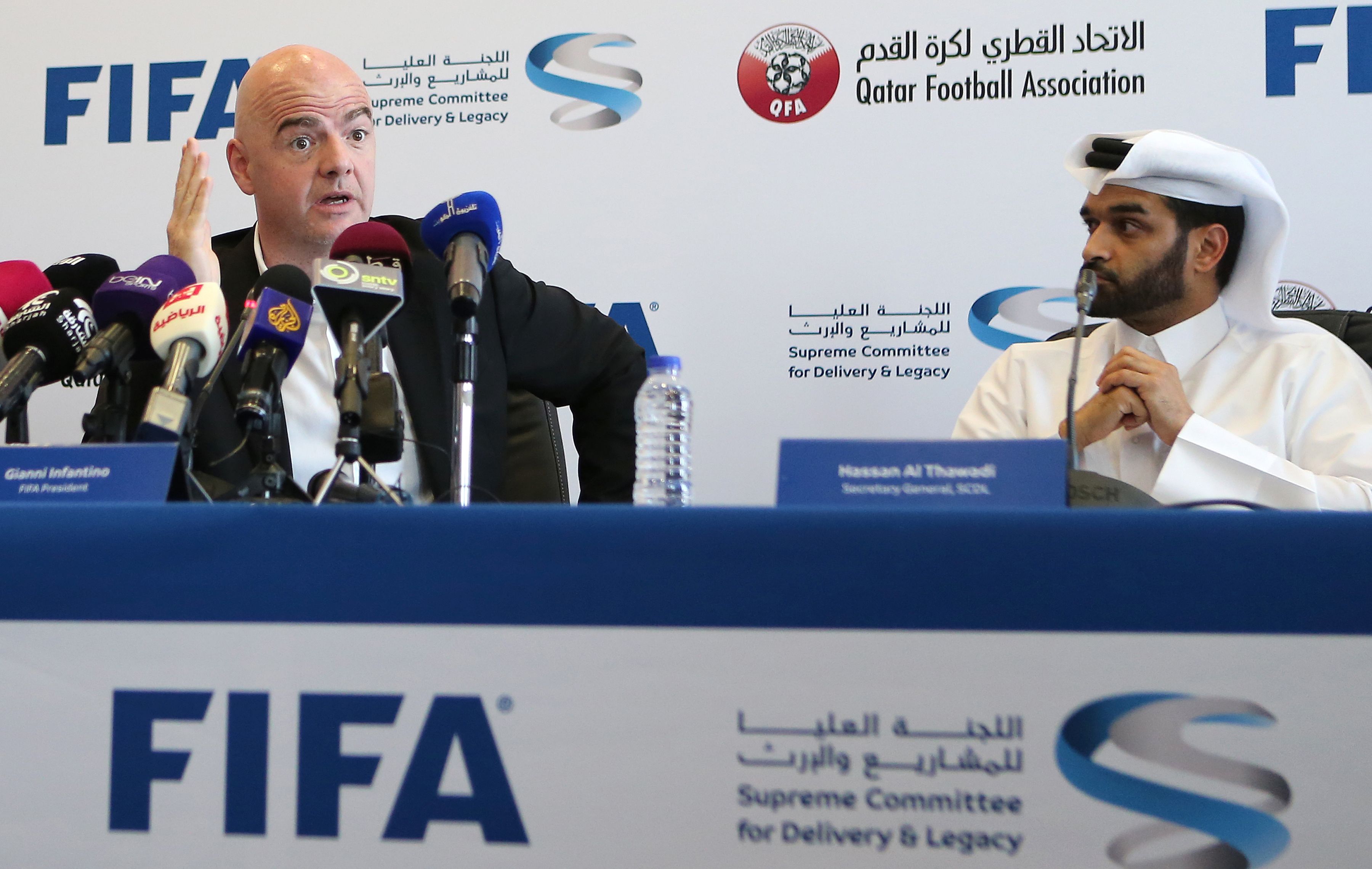 إنفانتينو: قطر 2022 فرصة لوضع معايير خاصة بحقوق العمال