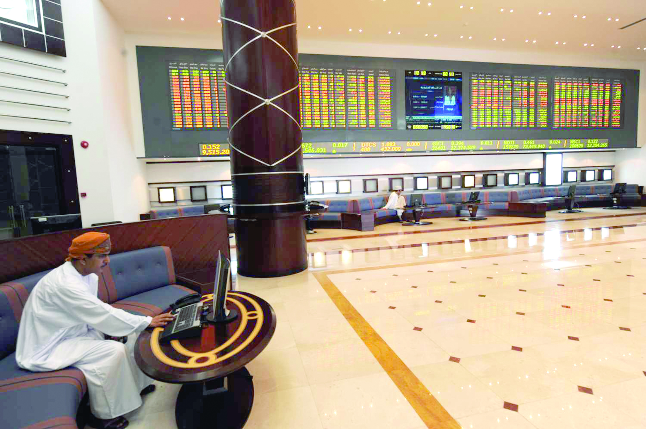 مؤشر سوق مسقط يتراجع بعد 5 اسابيع  متتالية من الارتفاع