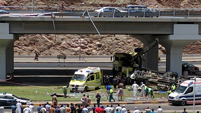 Oman accident: Two killed, one injured as truck falls off bridge in Hamriya