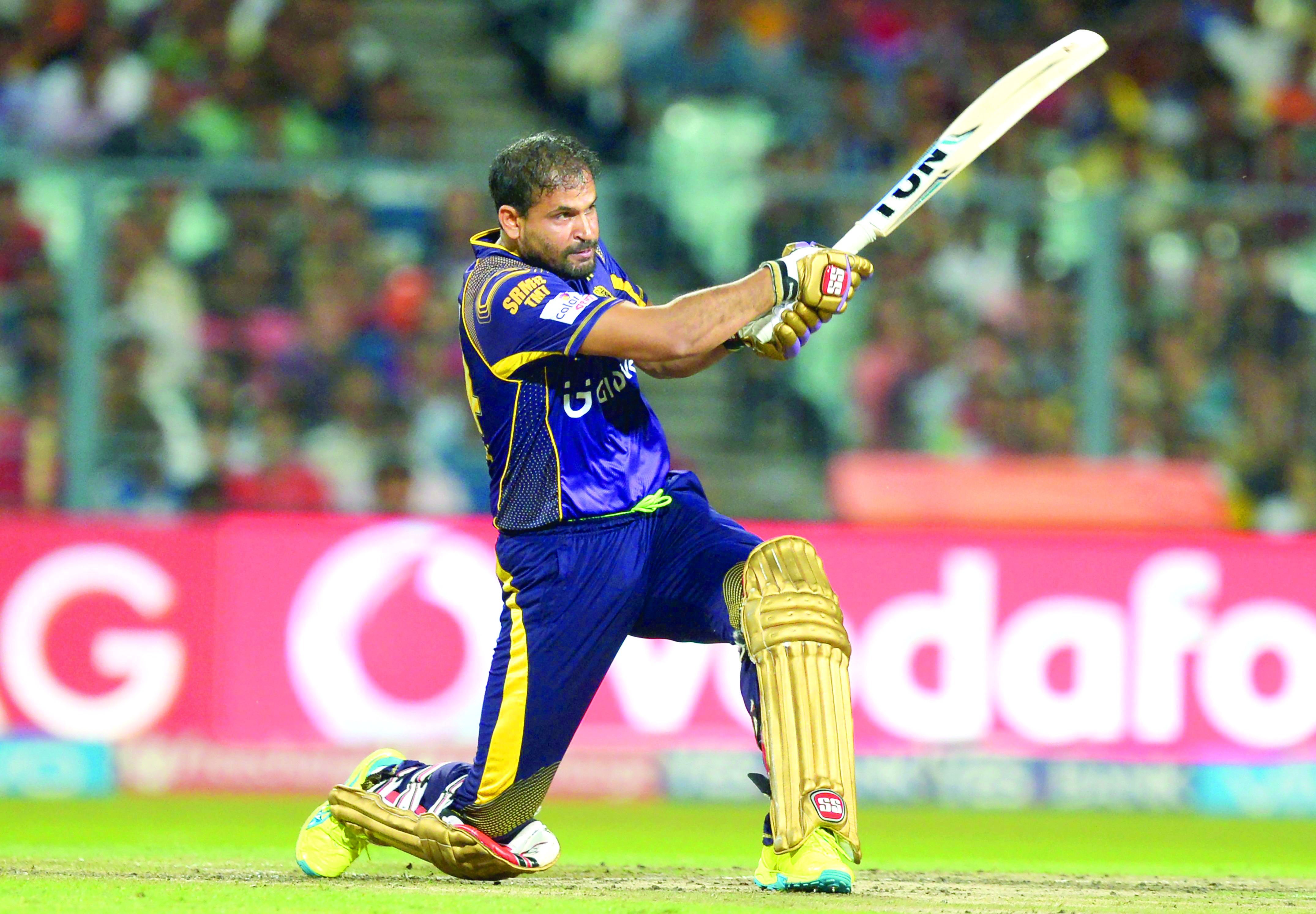 Pathan propels KKR to victory in rain-hit tie