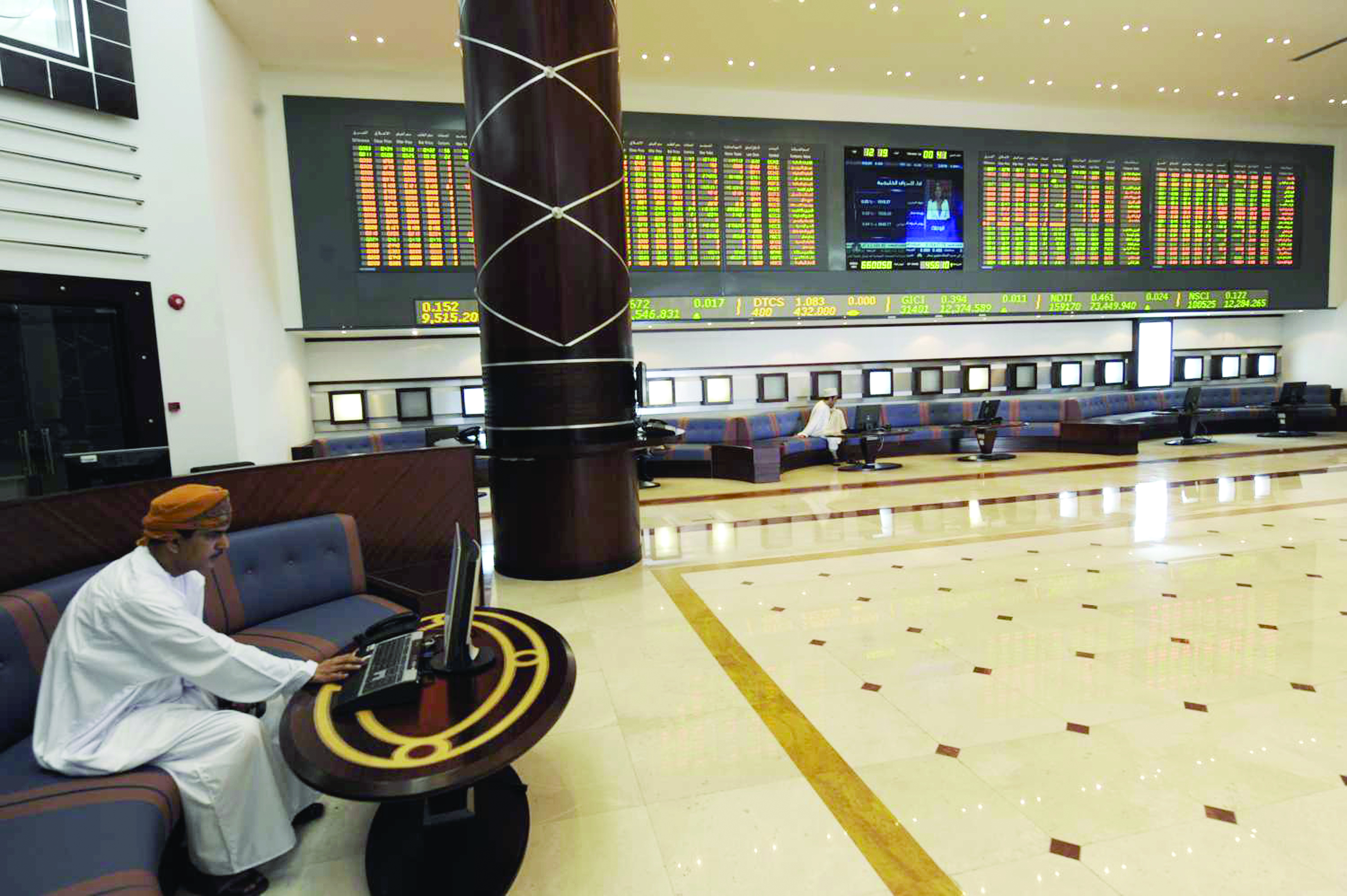 مؤشر سوق مسقط يستهل الاسبوع بارتفاع طفيف