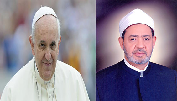 لقاء تاريخي بين شيخ الازهر والبابا فرنسيس في الفاتيكان