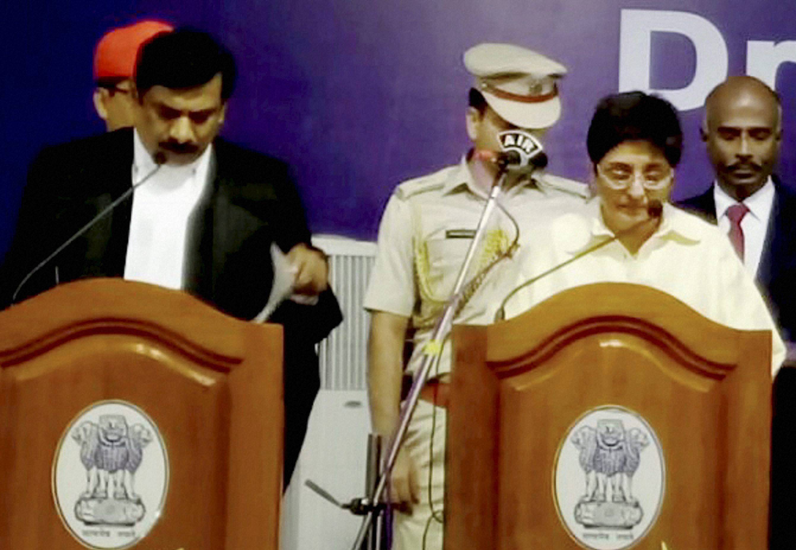 Kiran Bedi assumes charge as Lieutenant Governor of Puducherry