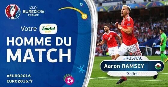 رامزي أفضل لاعب في مباراة ويلز وروسيا