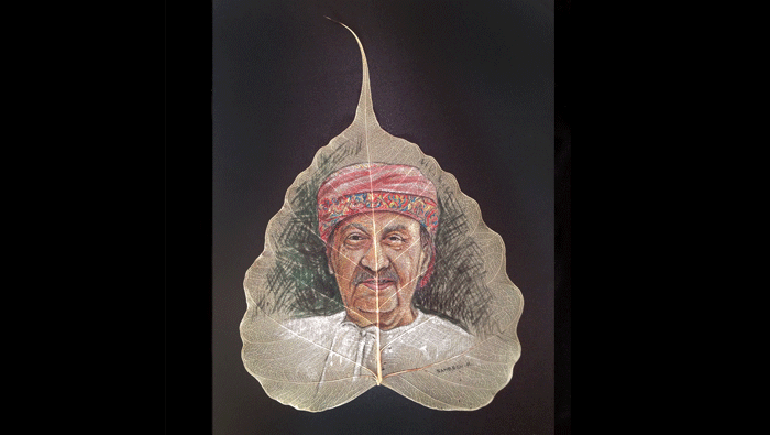 Indian expat merges art and nature to thank His Majesty, iconic Omani figures