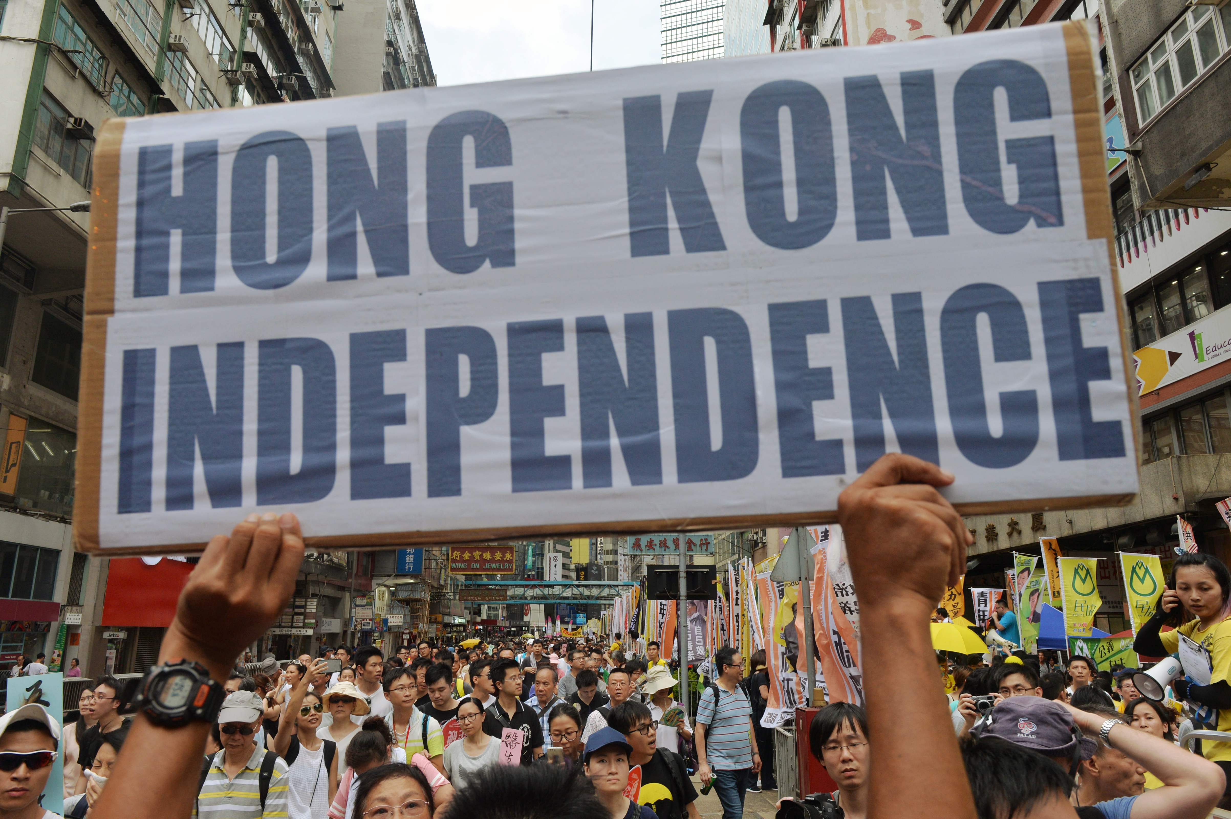Tens of thousands protest in Hong Kong as China tensions simmer over booksellers