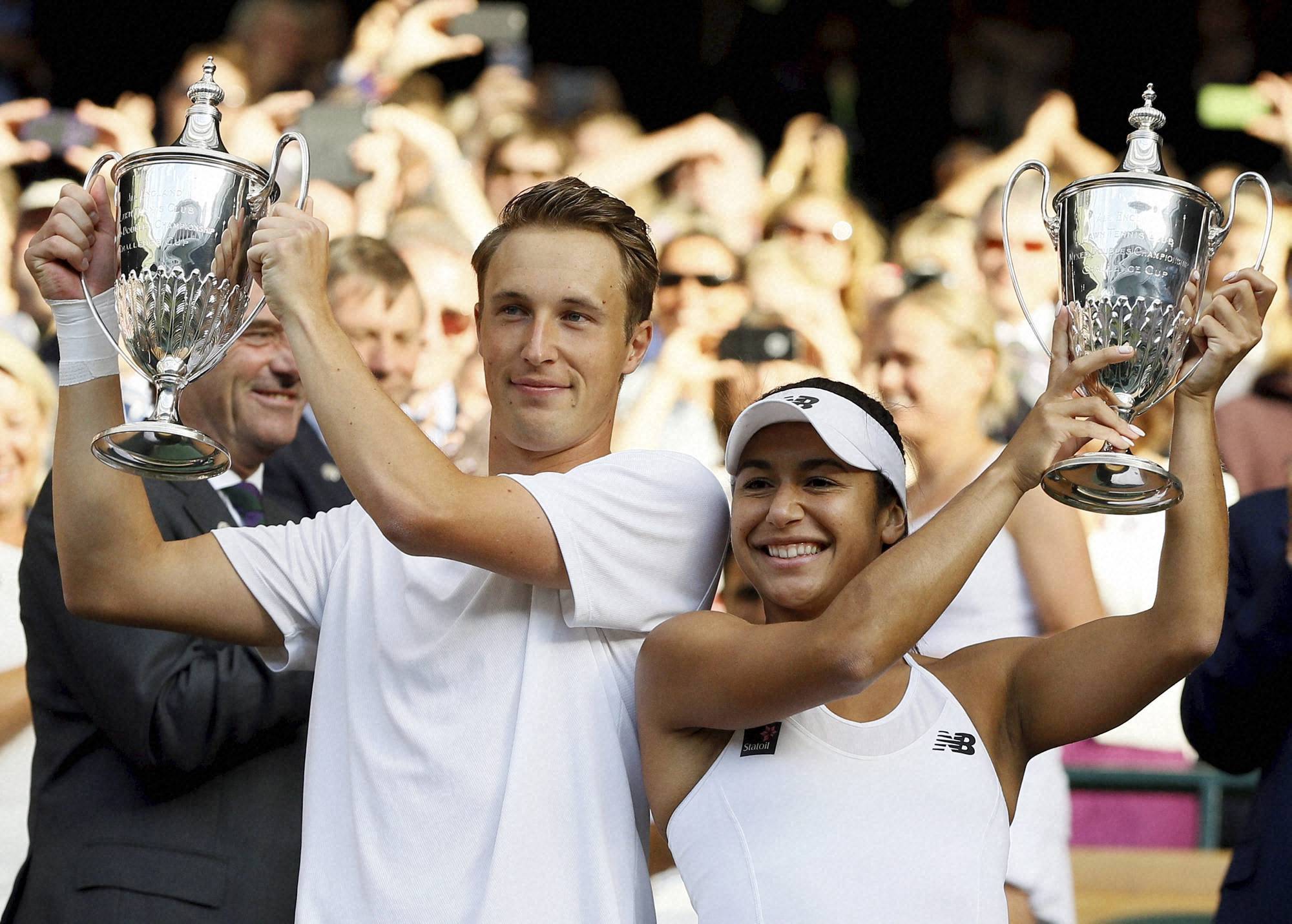 Tennis: Watson, Kontinen win Wimbledon mixed doubles on debut