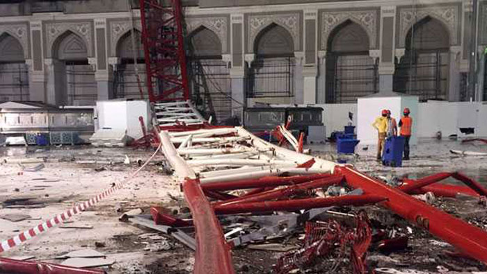 Saudi prosecutors bring charges over Grand Mosque crane disaster