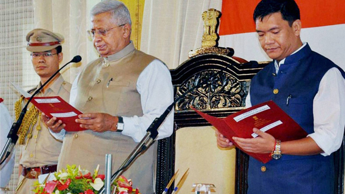 New chief minister takes oath in Arunachal Pradesh