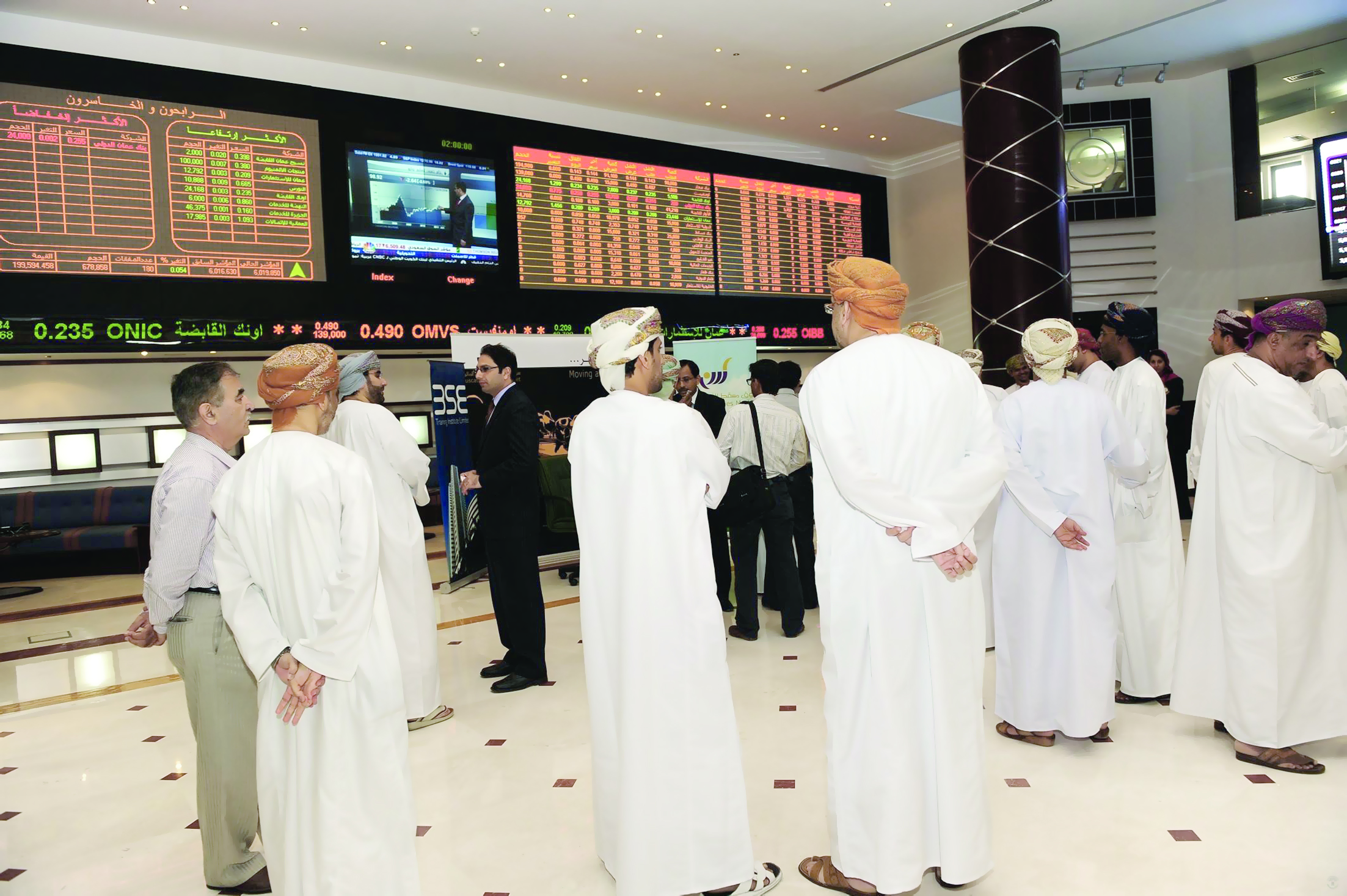 مؤشر سوق مسقط ينهي الأسبوع الفائت منخفضا بنسبة 0.38 %