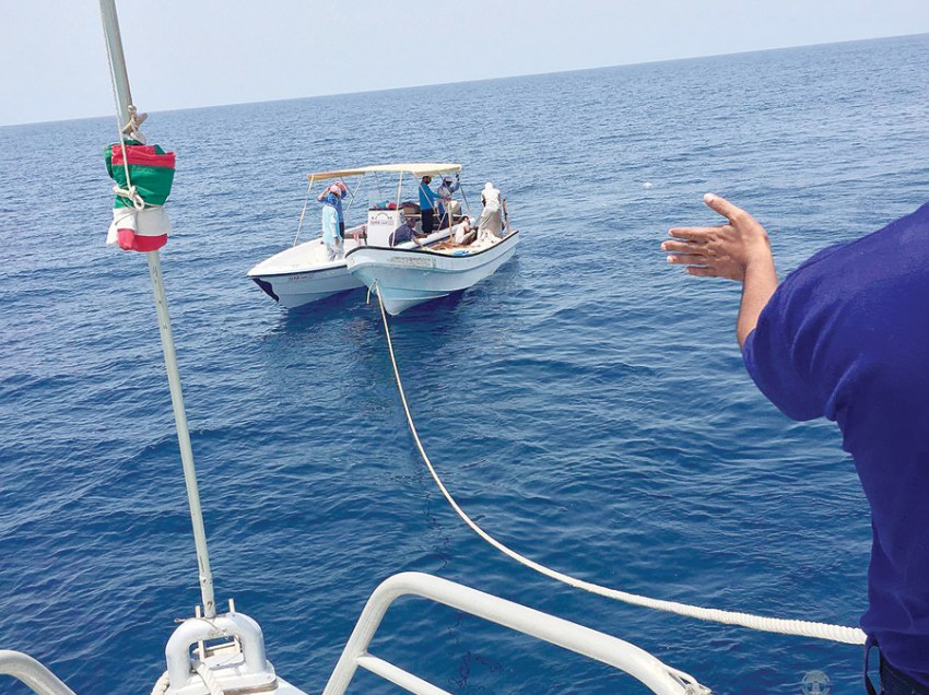 Three Omani fishermen rescued after two days at sea