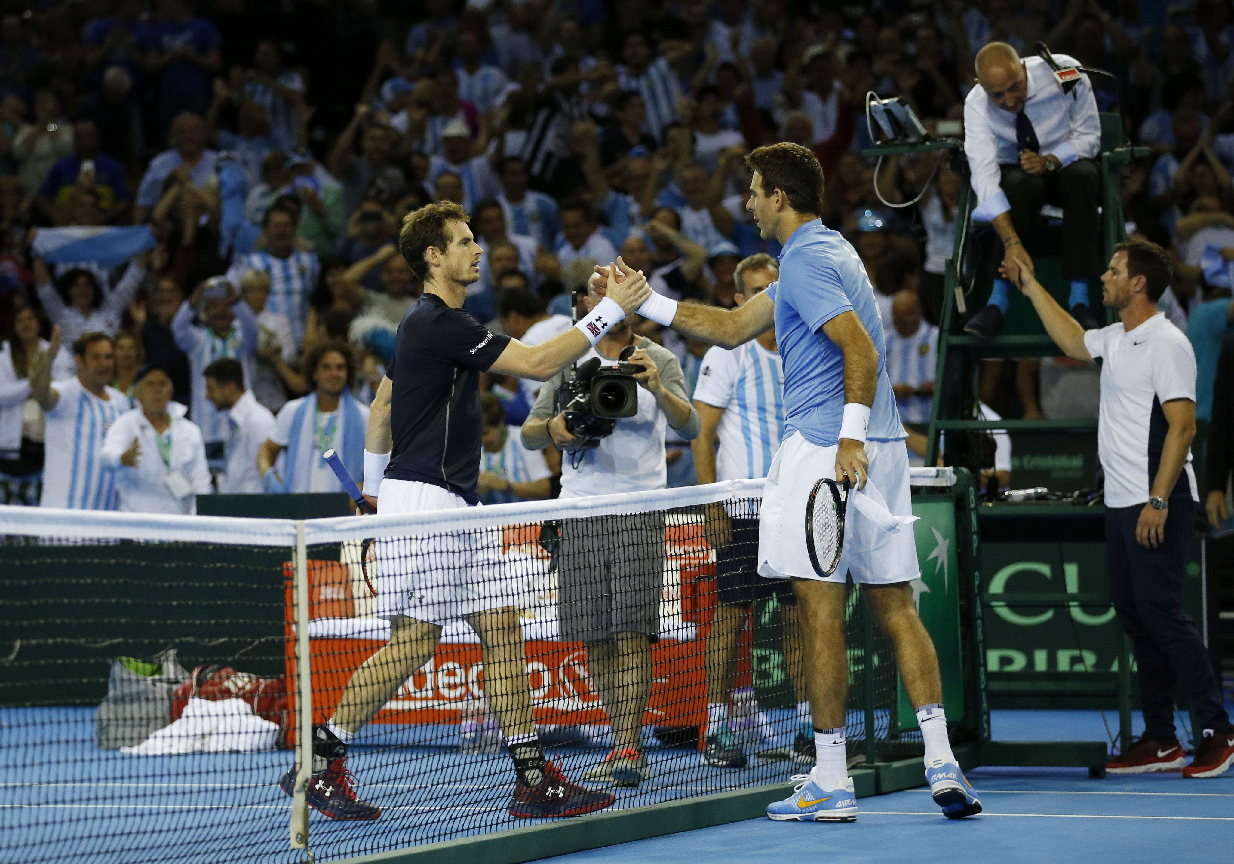 Davis Cup: Del Potro sinks Murray in five-hour epic to give Argentina 1-0 lead