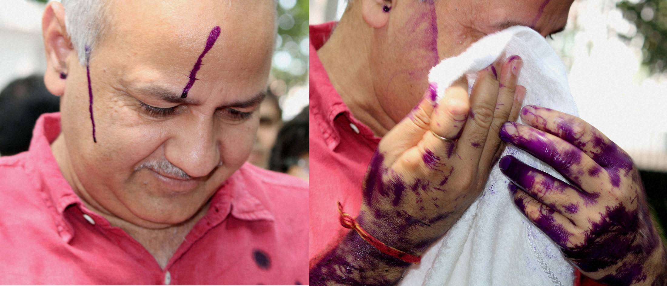 Man throws ink at Delhi Deputy Chief Minister Manish Sisodia