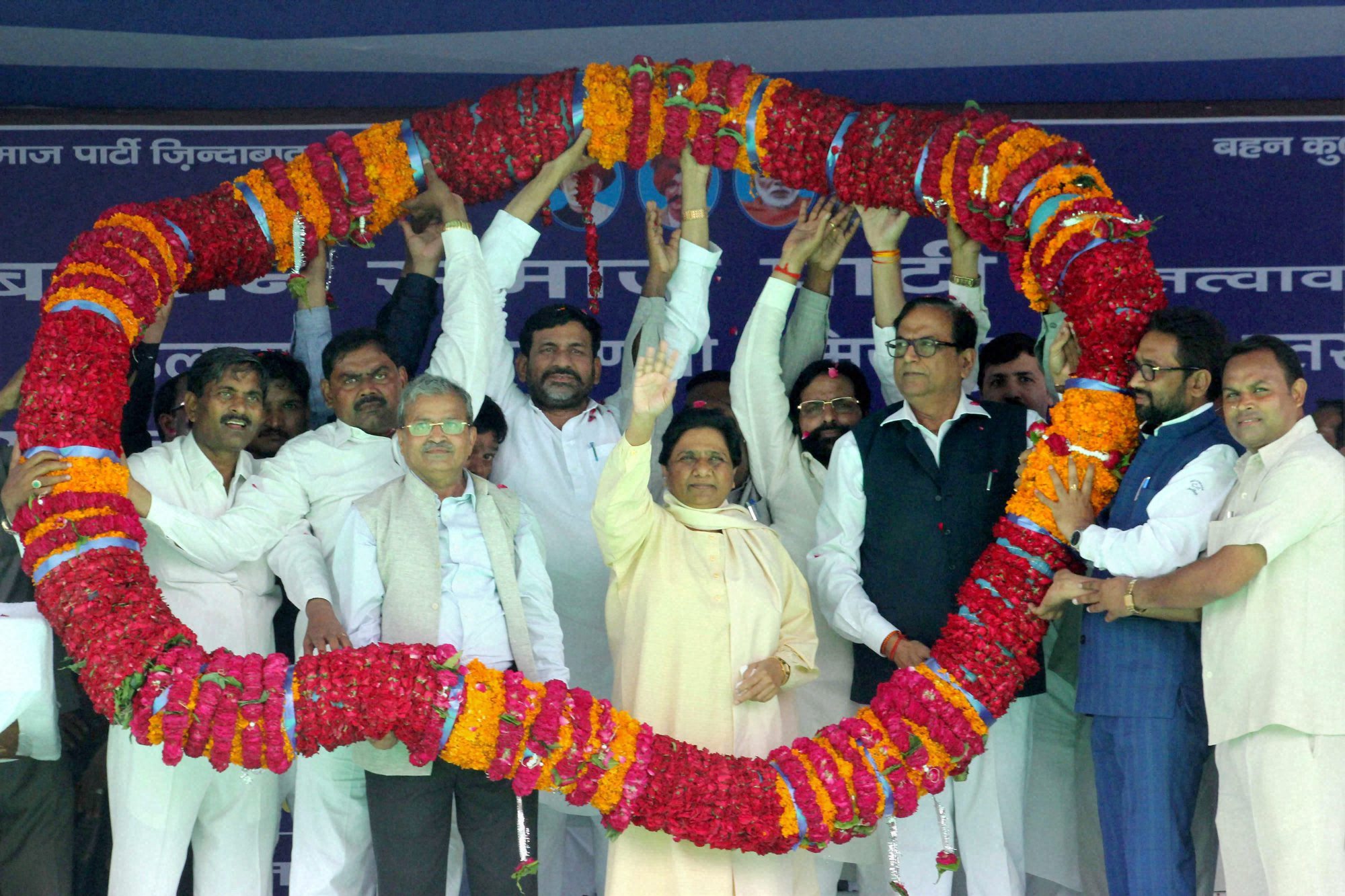 Mayawati trains guns at SP, BJP and Congress at Allahabad rally
