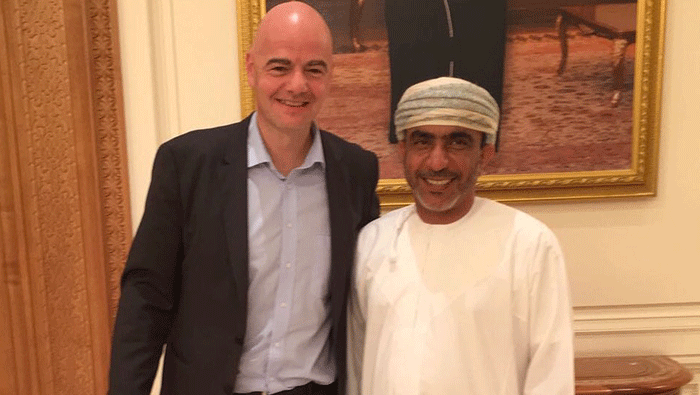 FIFA president Gianni Infantino arrives in Oman
