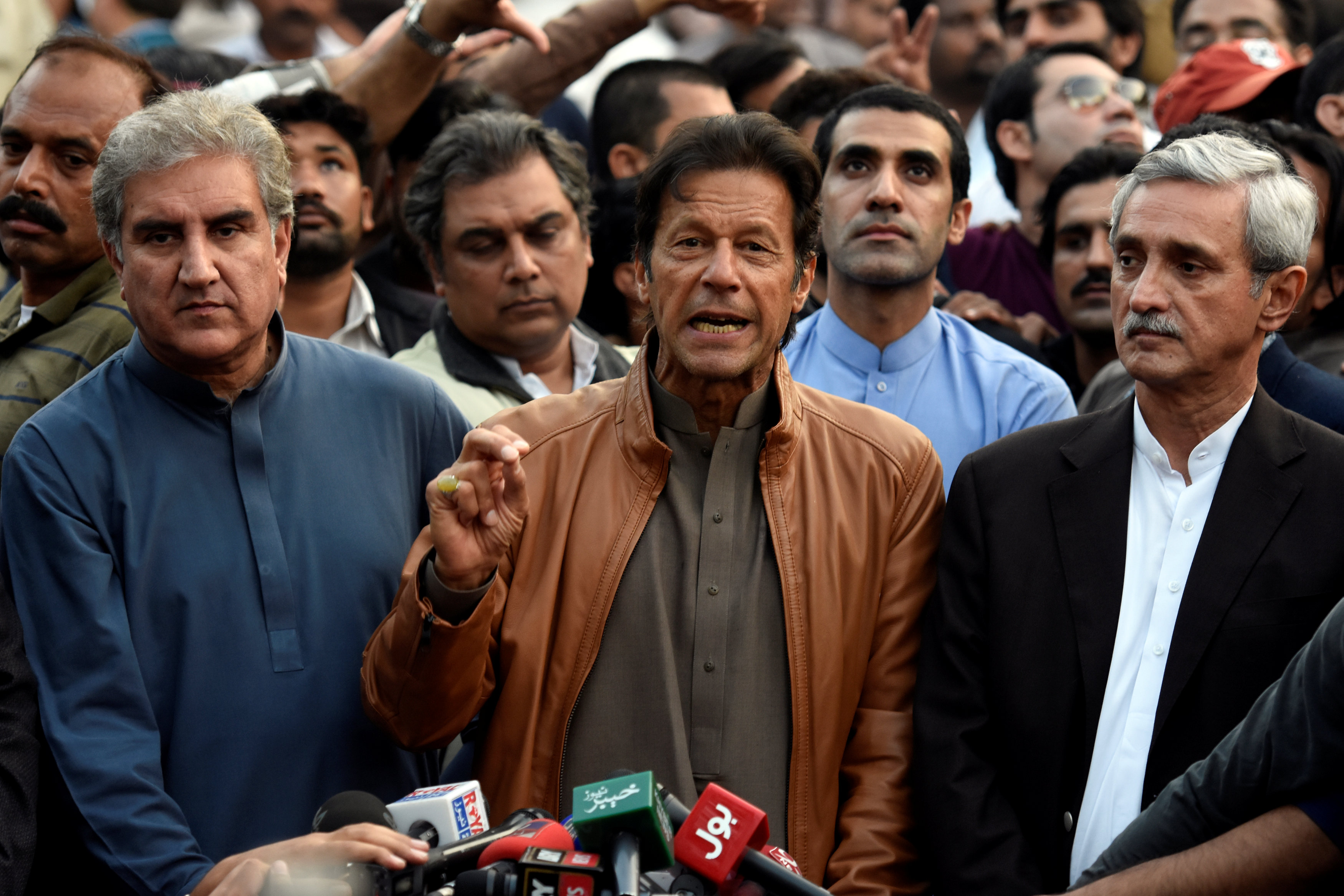 Pakistan opposition leader Khan says under virtual house arrest