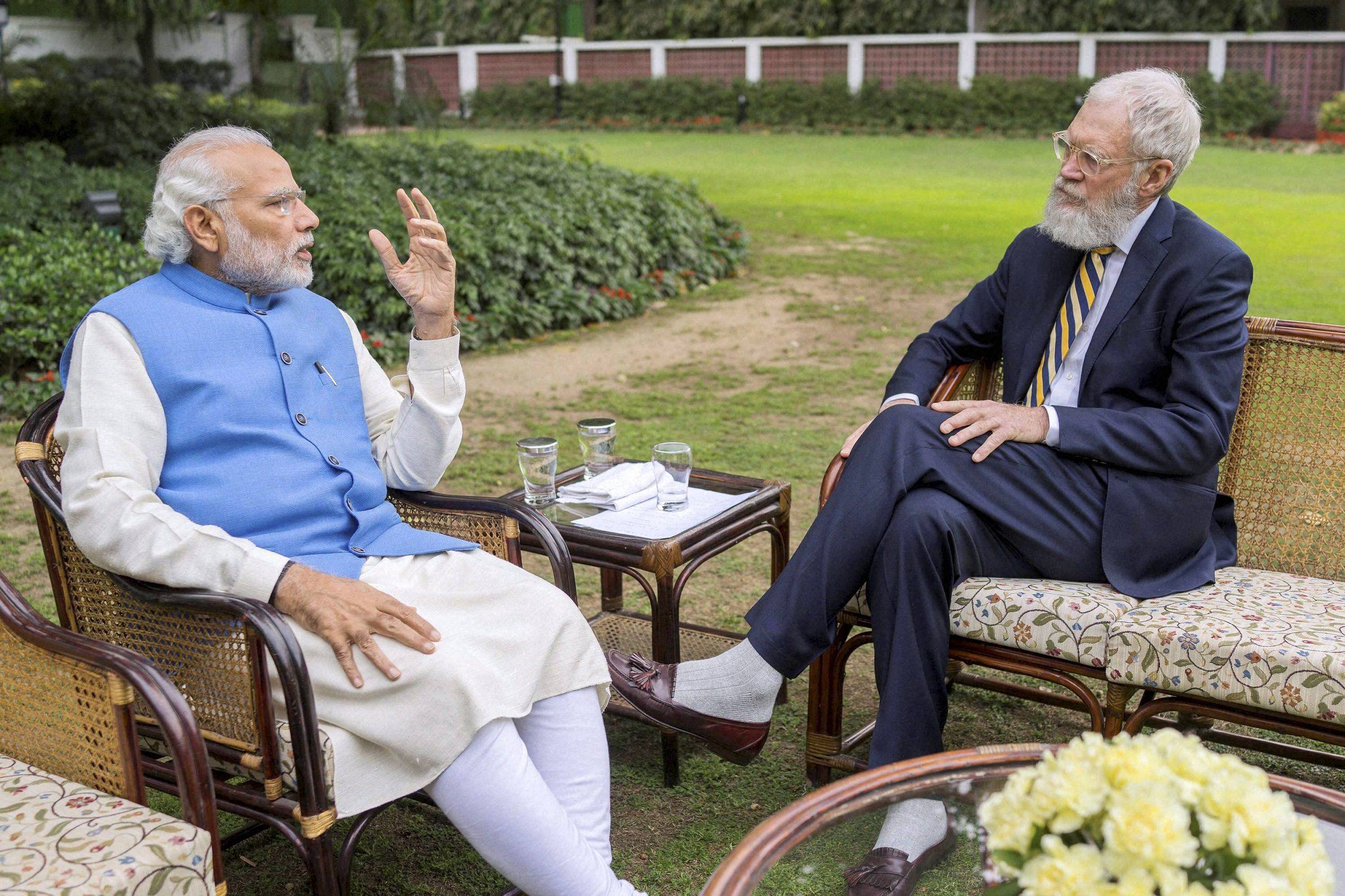 Modi talks climate change with David Letterman