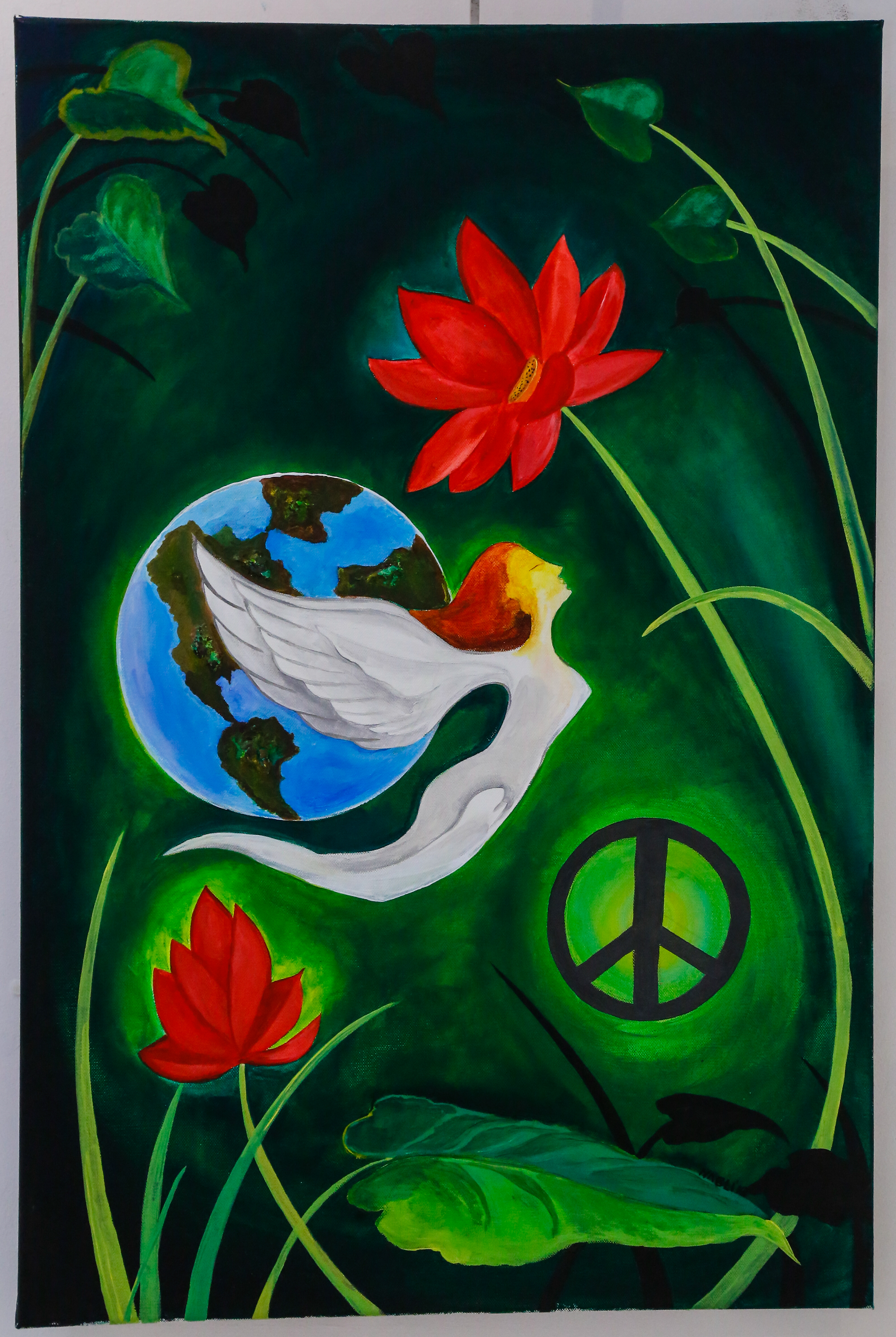 بالصور: معرض "الرسم من أجل السلام"