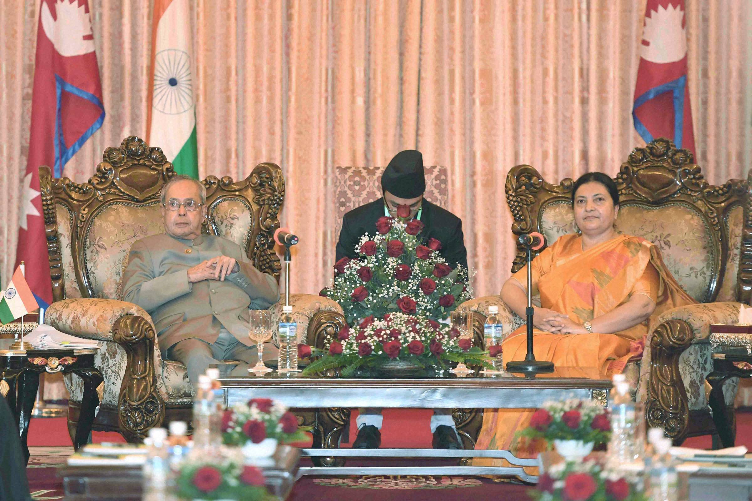 Mukherjee holds talks with Nepal president to boost ties