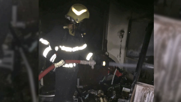 Oman firefighters douse house fire