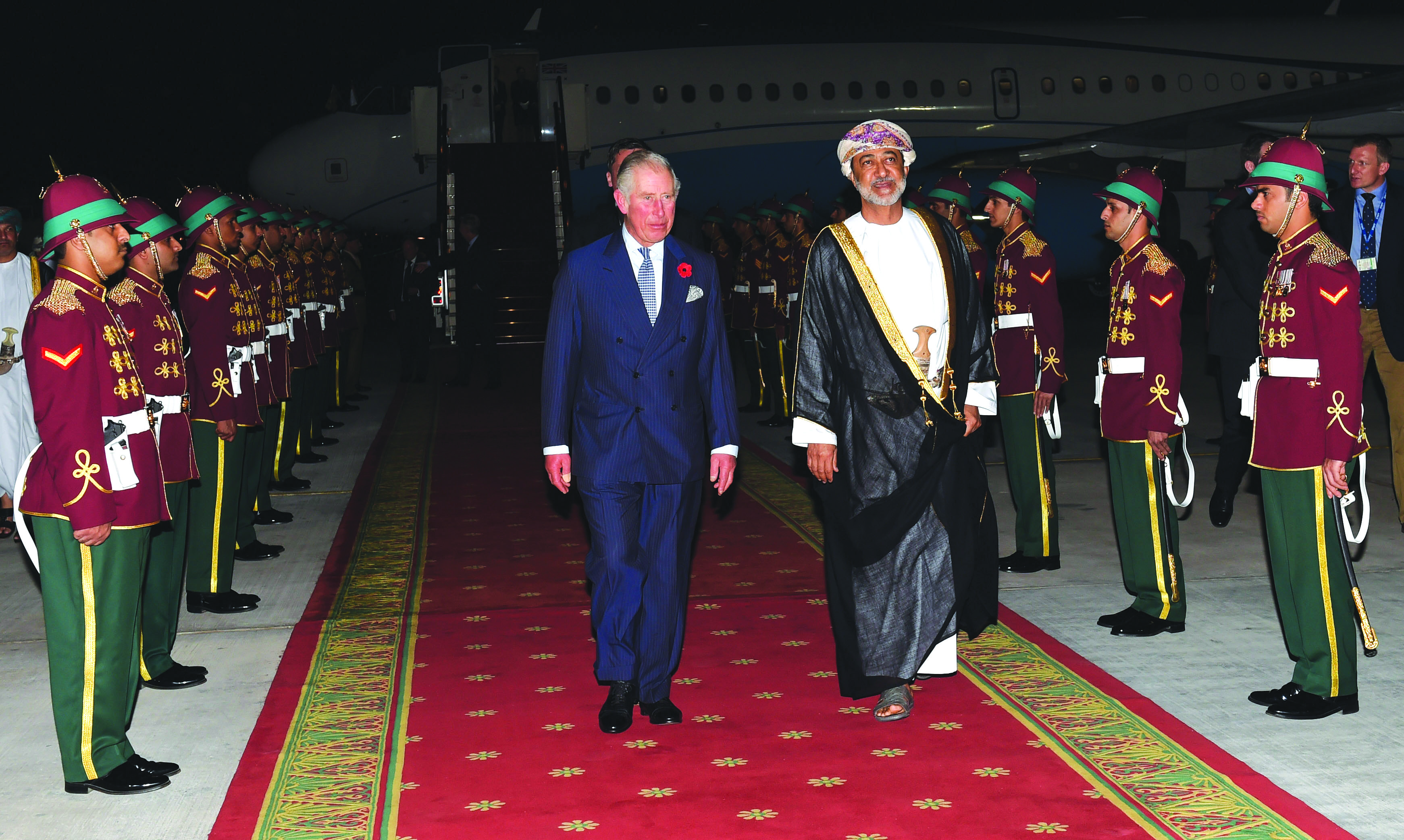 Prince Charles, Camilla arrive on three-day visit to Oman