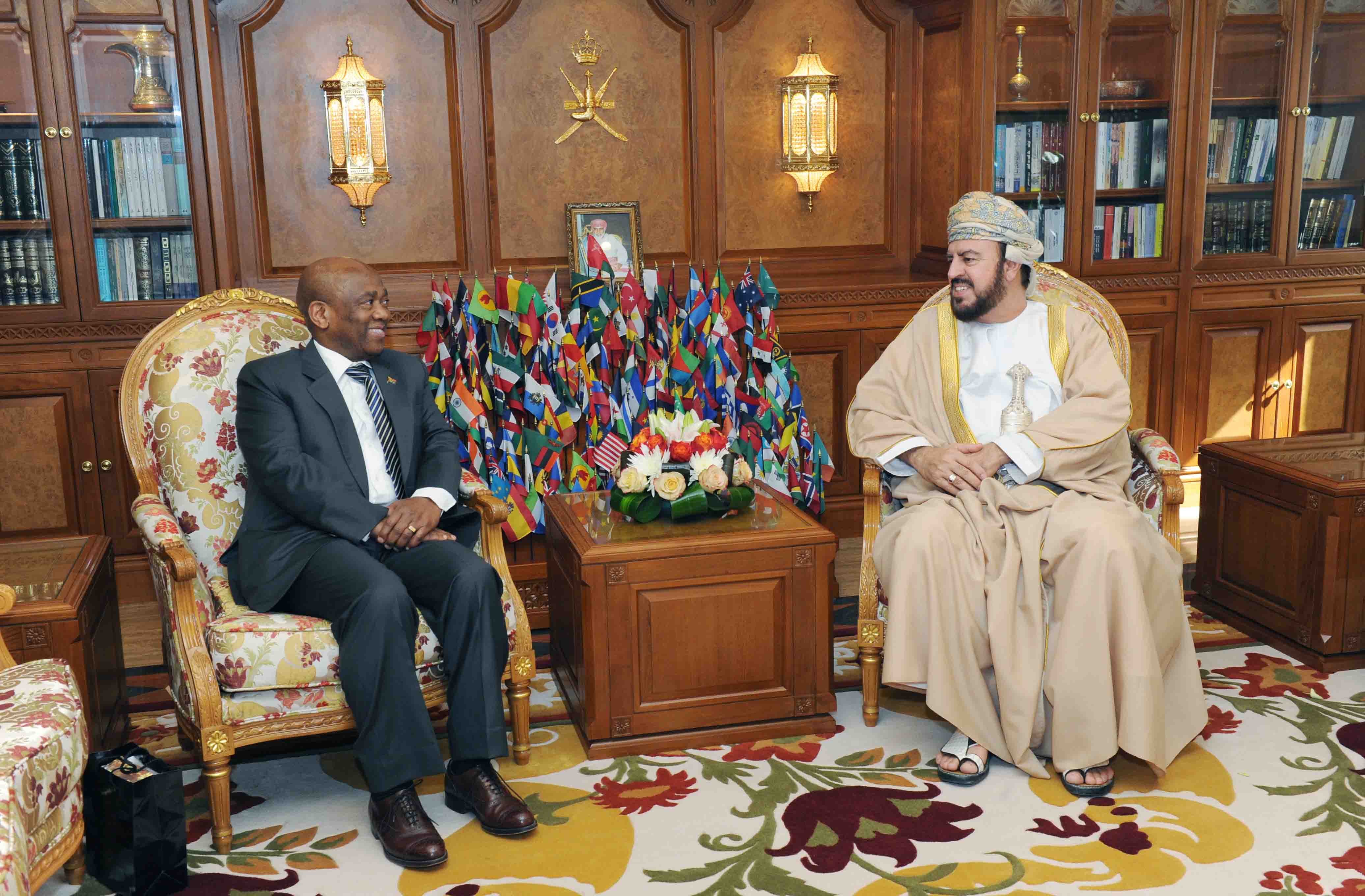 Sayyid Asa'ad bids farewell to South African ambassador