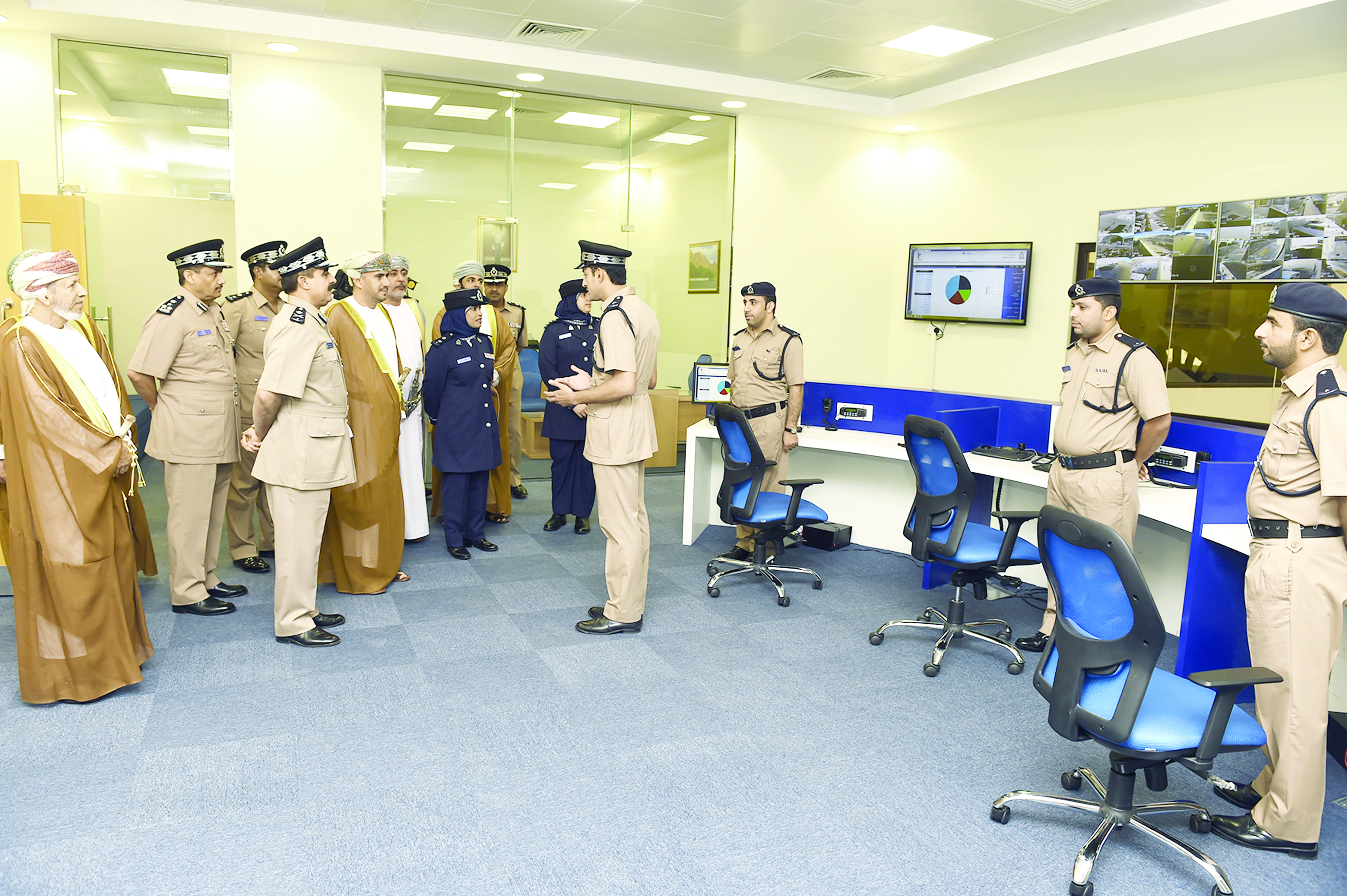 الاحتفال بافتتاح مركز شرطة الوطية