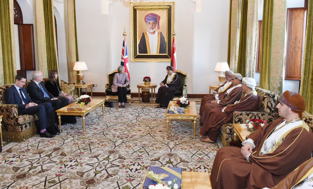 السيد فهد بن محمود يستقبل رئيسة وزراء بريطانيا