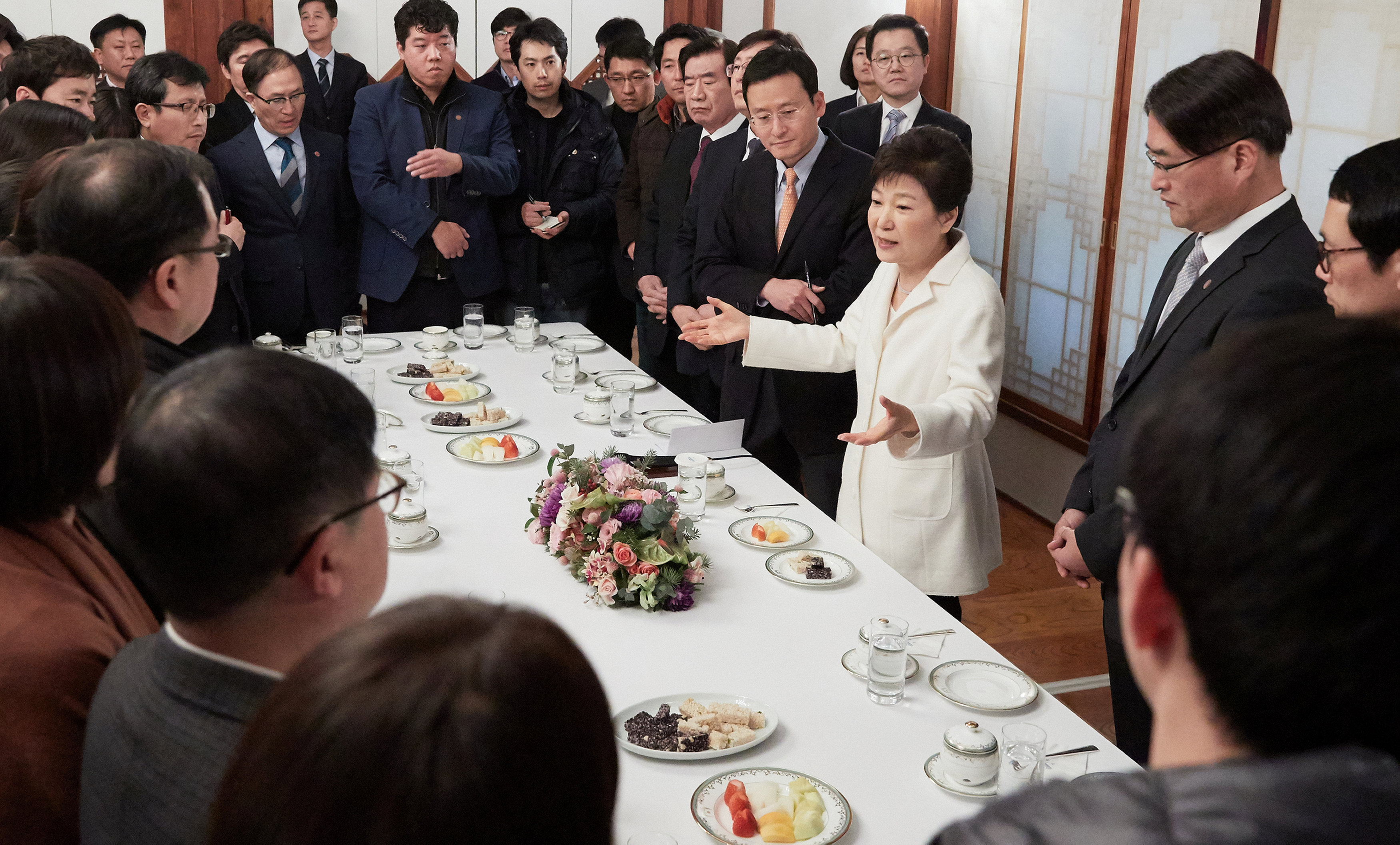 South Korean president rejects wrongdoing in scandal