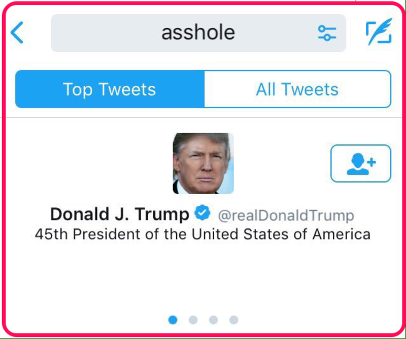 تويتر يستبعد ترامب من نتائج البحث عن كلمة "أحمق!"