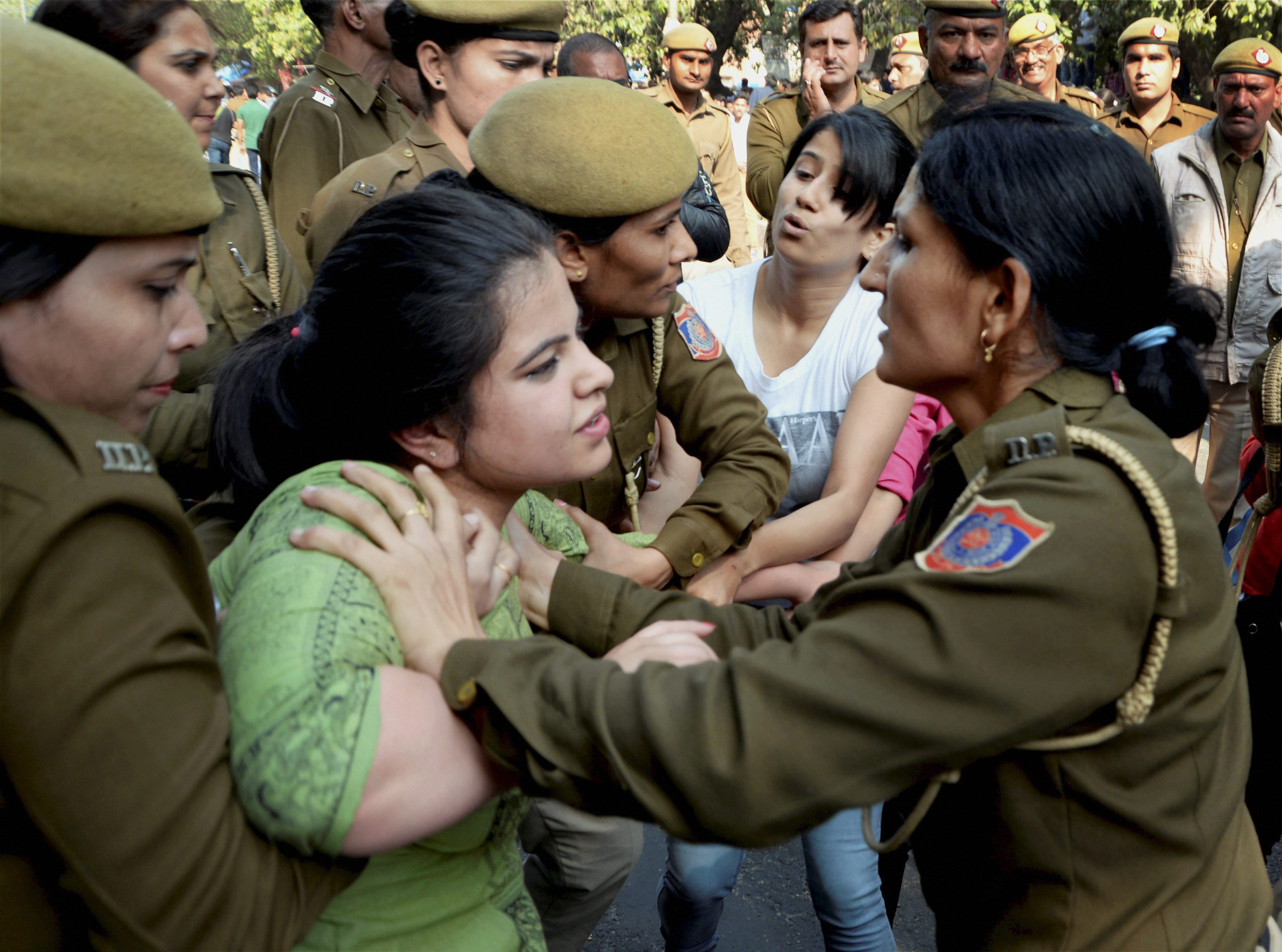 Widespread violence in Delhi University's Ramjas College leaves many injured