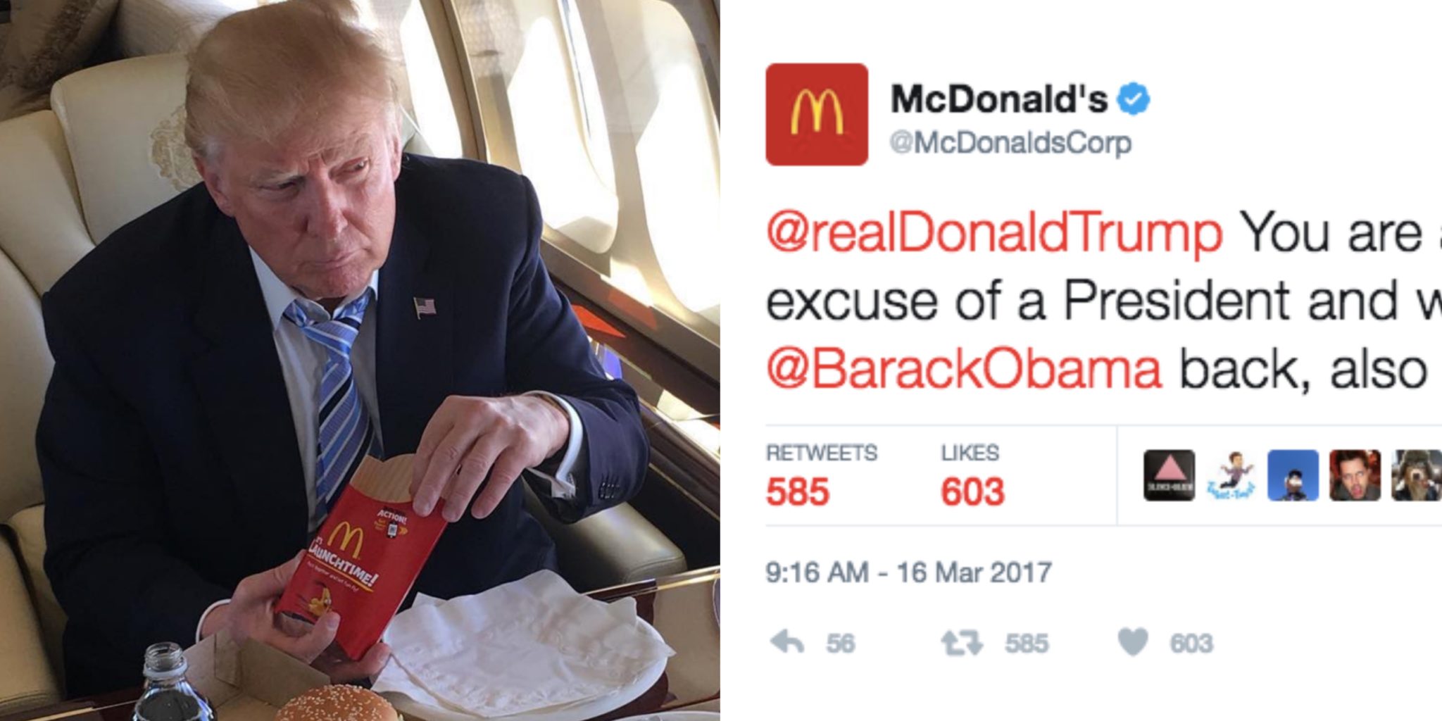 هل سخرت ماكدونالدز من ترامب؟