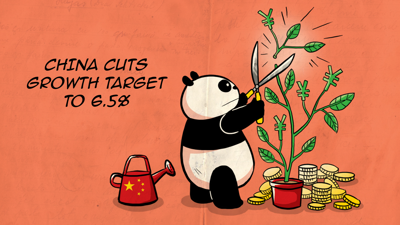 China cuts growth target
