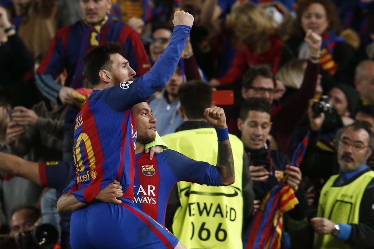 برشلونة أول فريق يعوض هزيمته برباعية في تاريخ دوري الأبطال