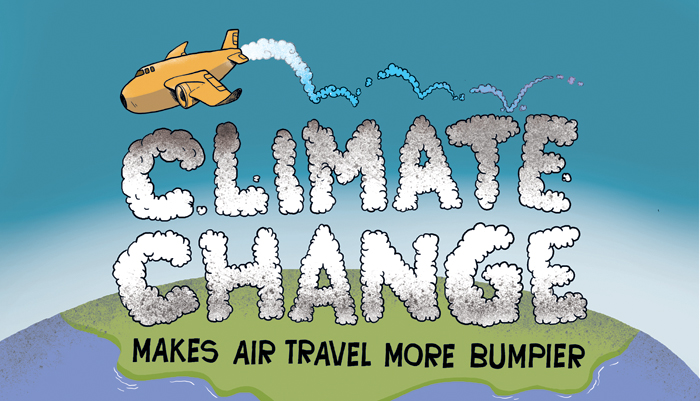 Climate change makes air travel more bumpier