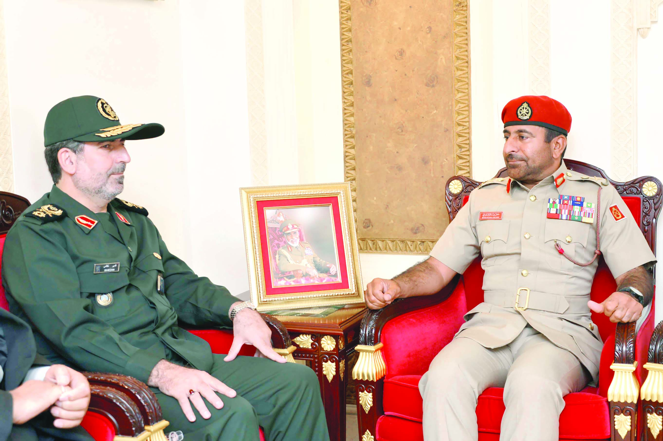 البلوشي والعبيداني يستقبلان نائب رئيس أركان القوات المسلحة الإيرانية