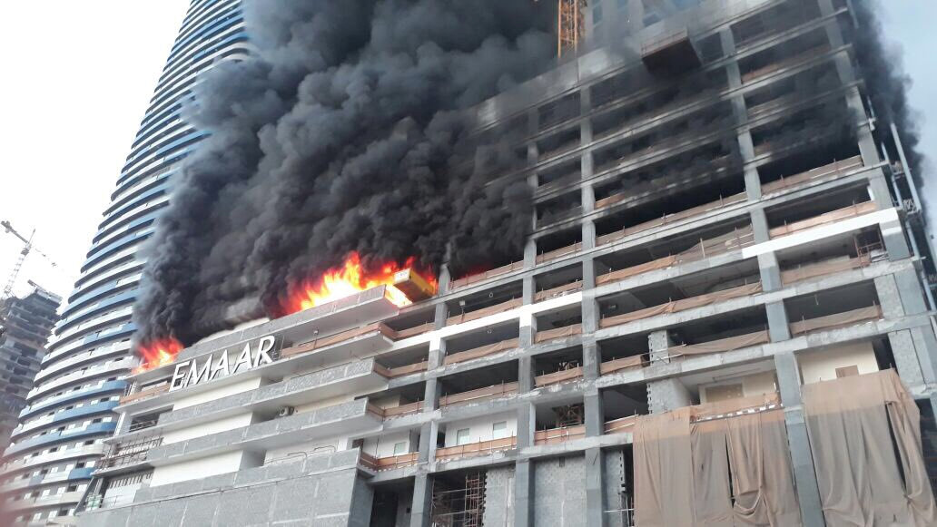 Fire engulfs Dubai tower in city's Downtown district