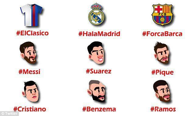 تويتر يستعد للكلاسيكو بإصدار 9 إيقونات خاصة لريال مدريد وبرشلونة