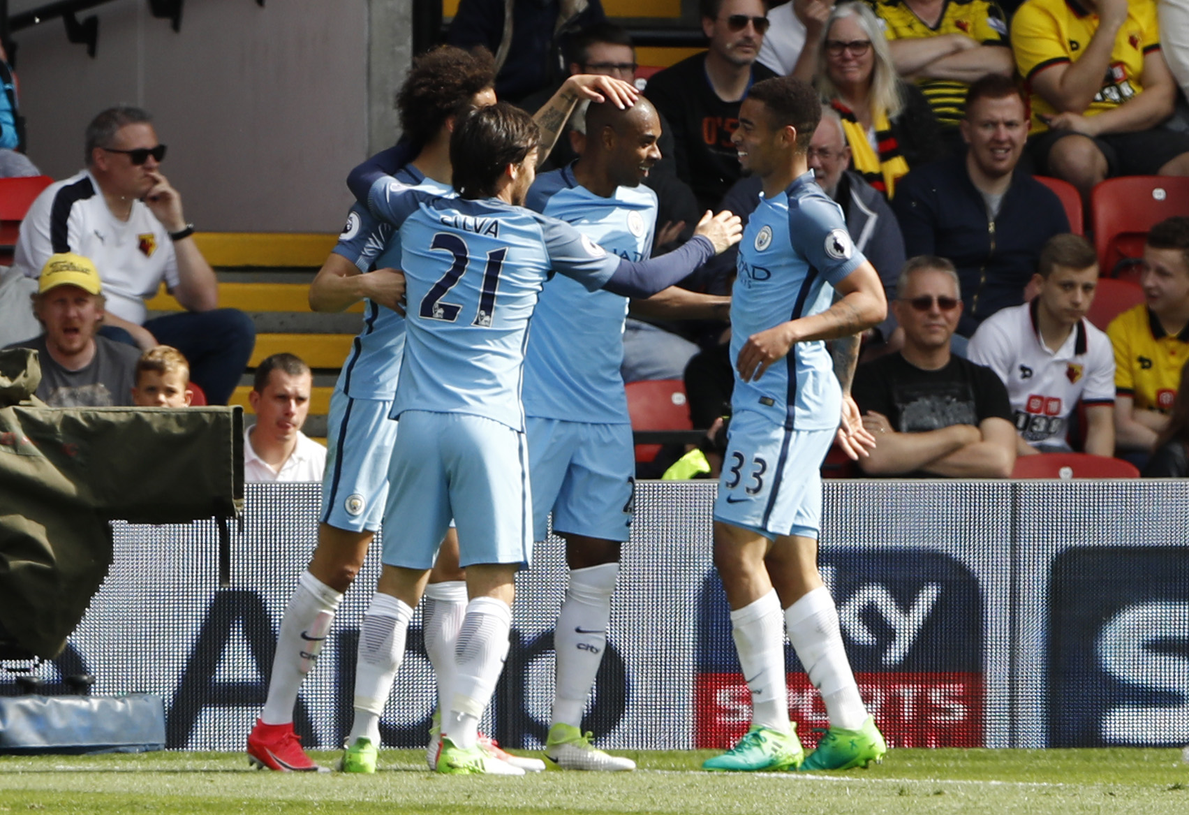 Football: Manchester City romp to win at Watford to ensure third place