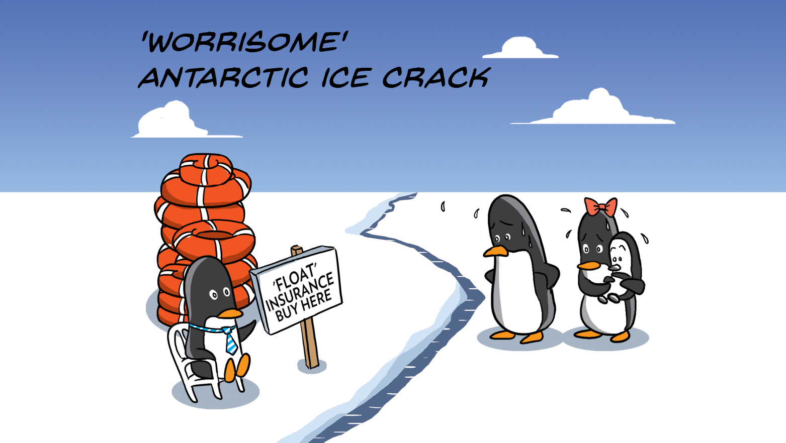 Antarctic ice crack