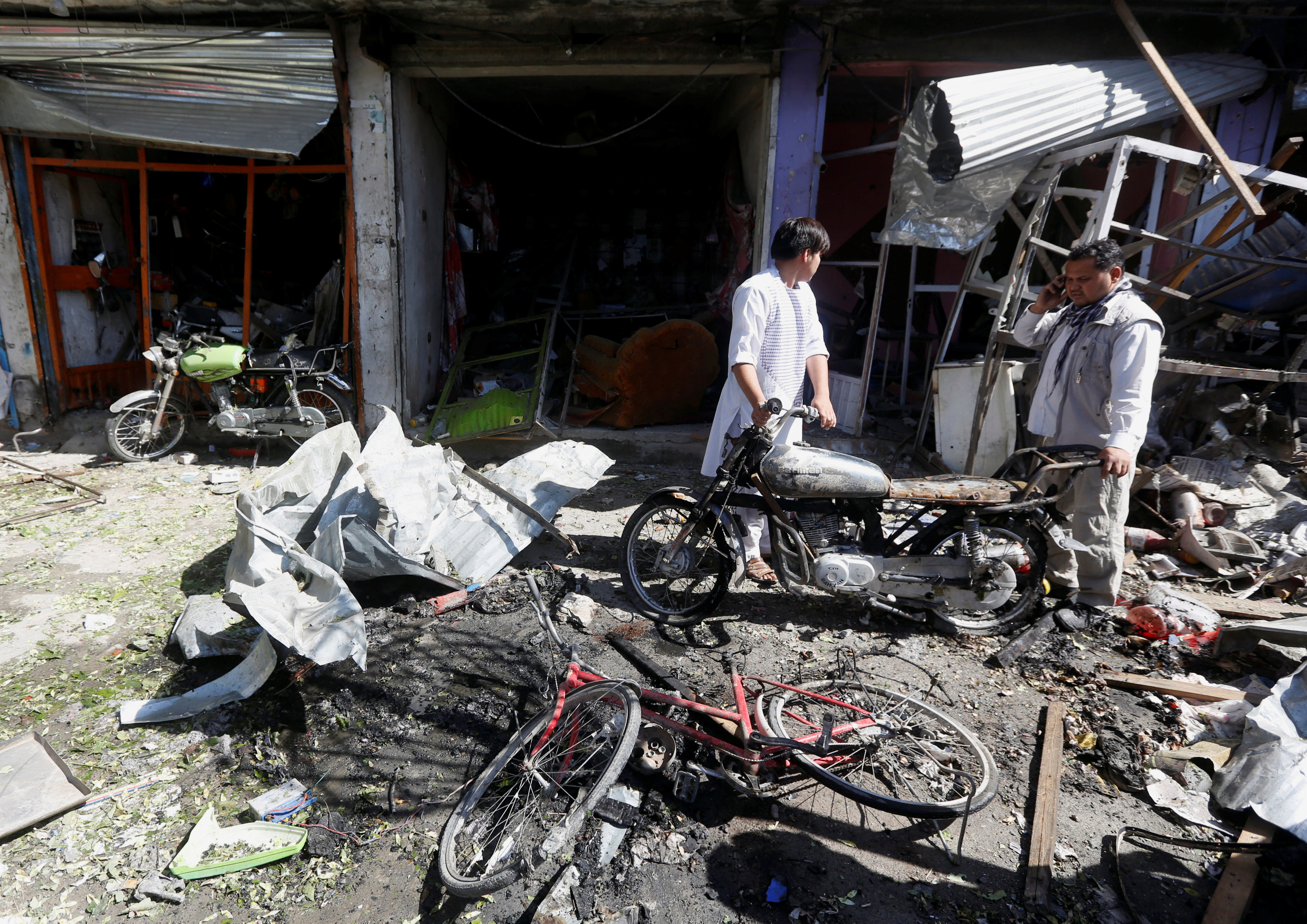 In pictures: Suicide car bombing in Kabul, Afghanistan
