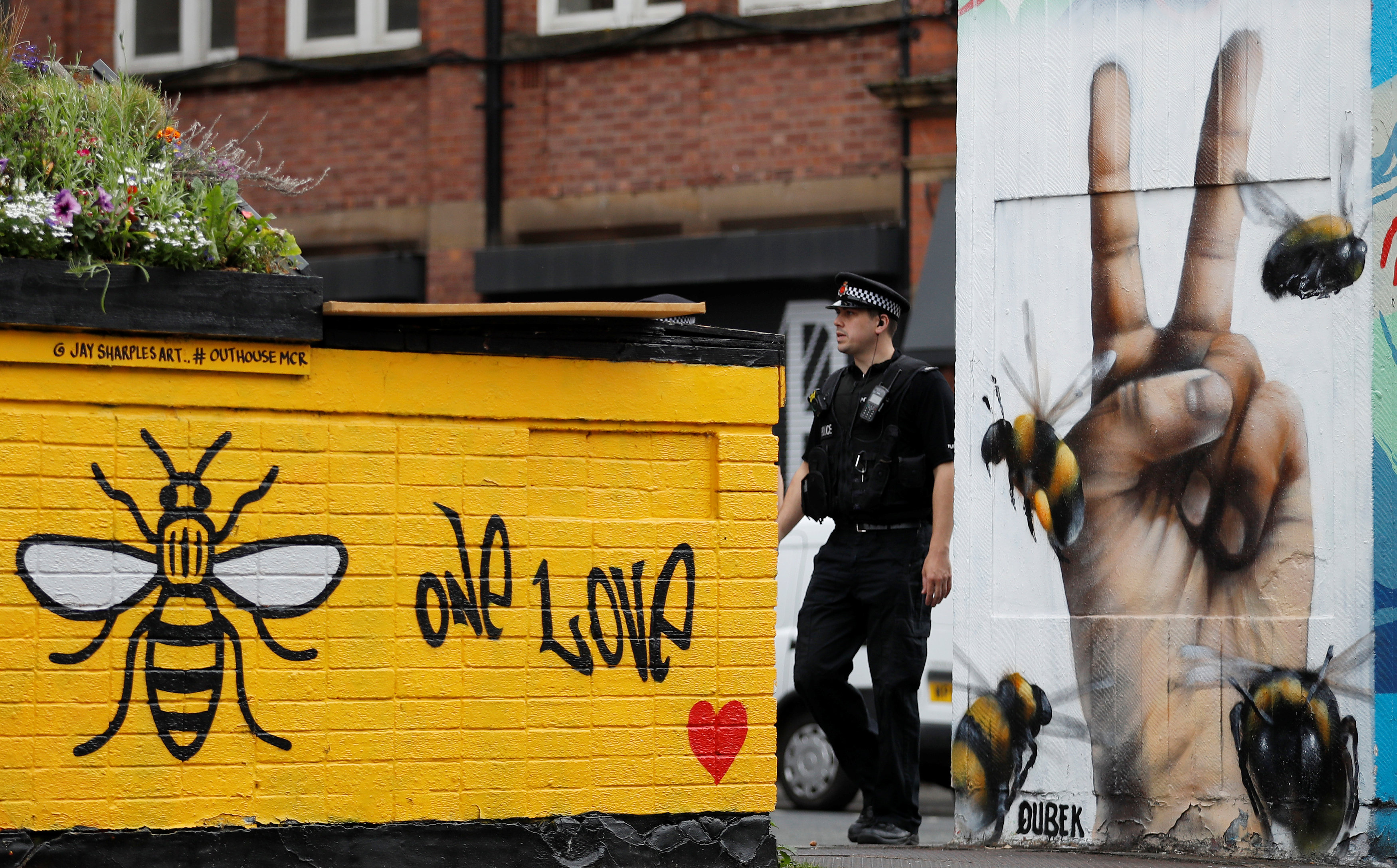 In pictures: Tribute murals for Manchester arena bombing