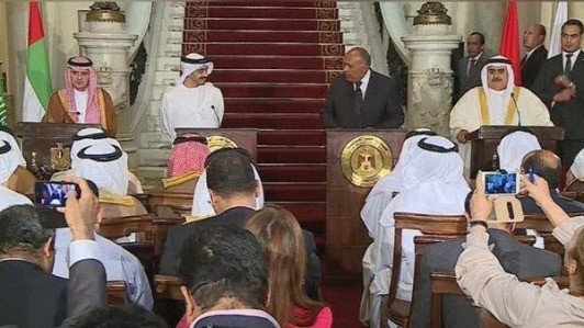 بيان مشترك بين مصر والسعودية والإمارات والبحرين حول الخلاف مع قطر