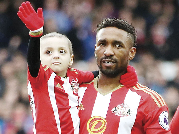On the ball: Bradley Lowery should be an inspiration to us all
