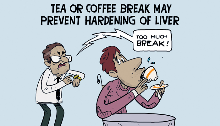 Tea breaks good for liver