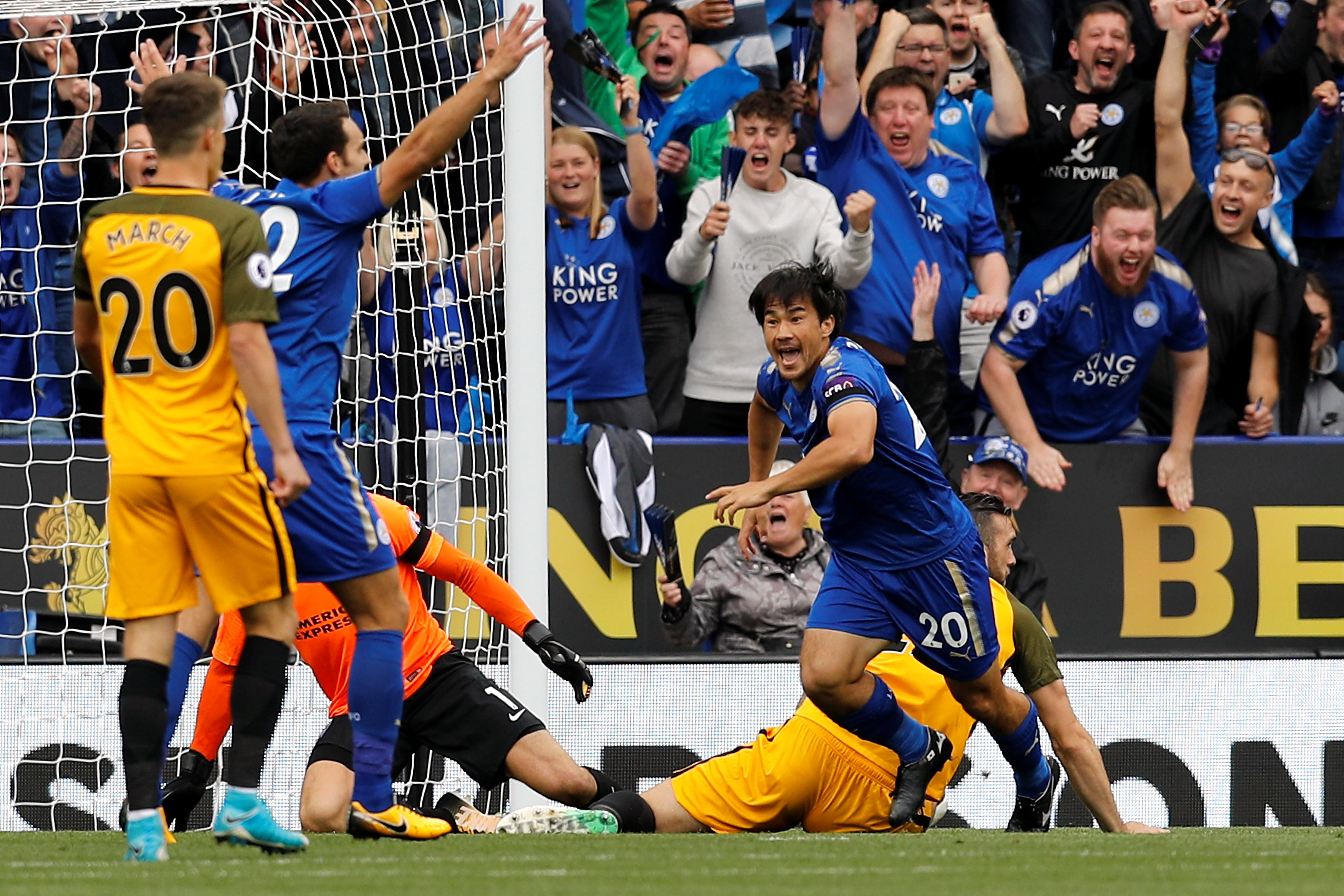 Football: Shinji Okazaki strikes early as Leicester down Brighton