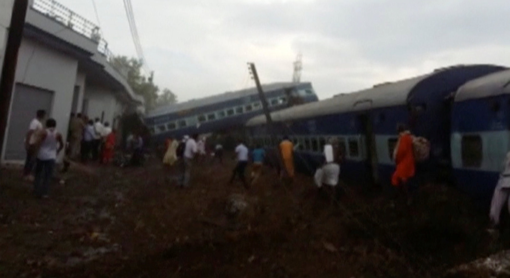 In pictures: Train accident in state of Uttar Pradesh, India