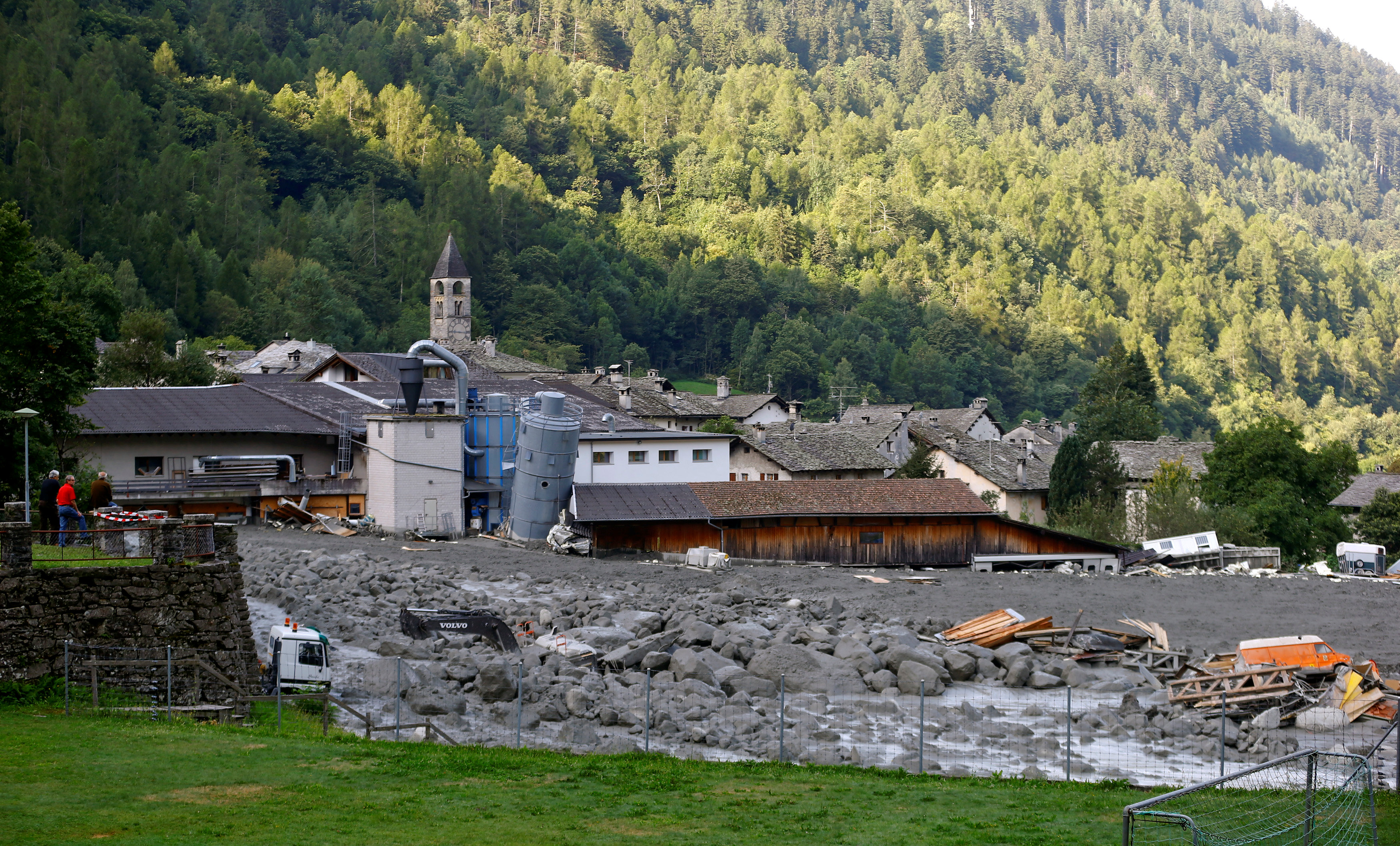 In pictures: Landslide hits Switzerland village