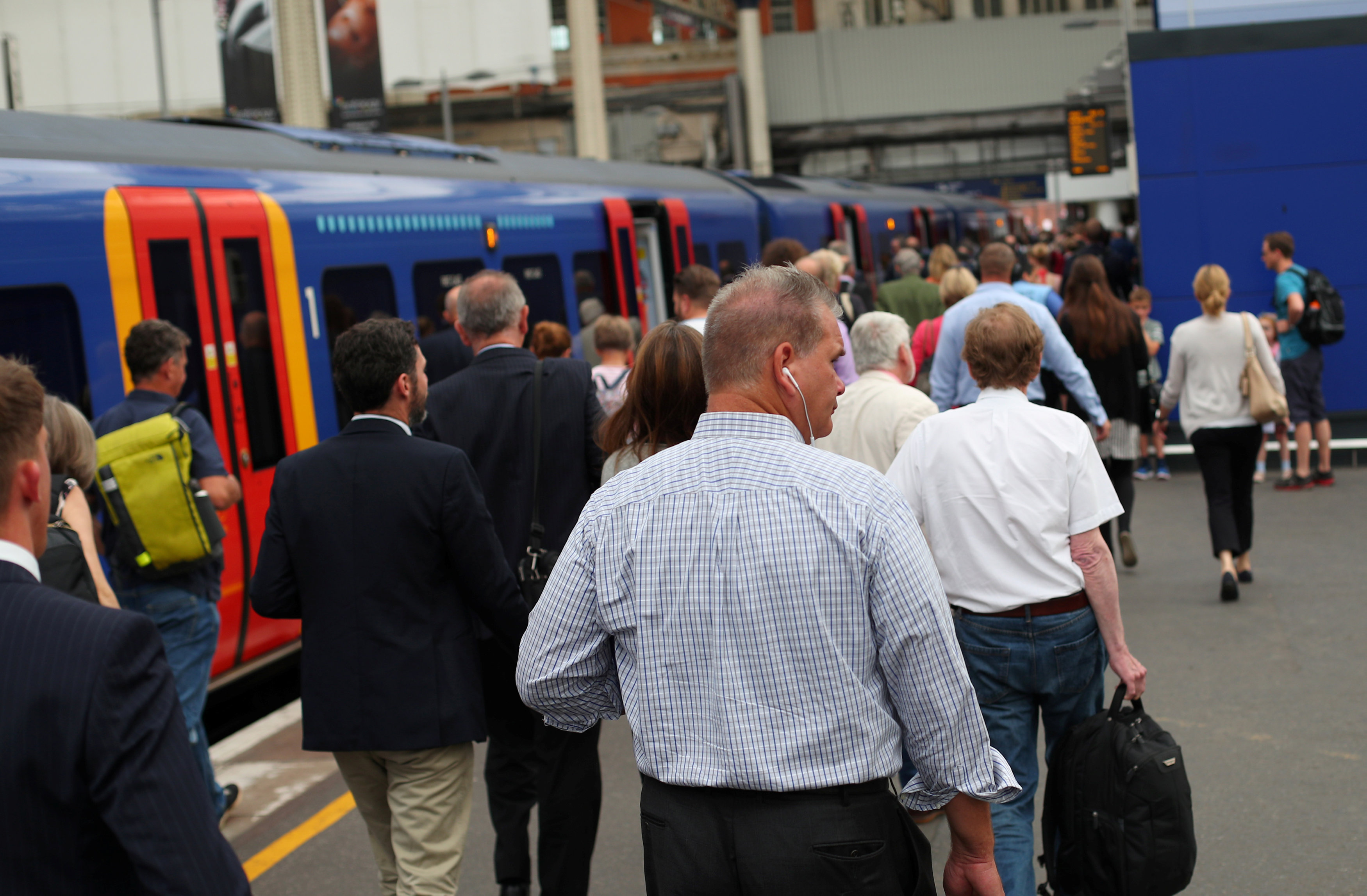 In pictures: Train cancelled at Waterloo train station in Britain